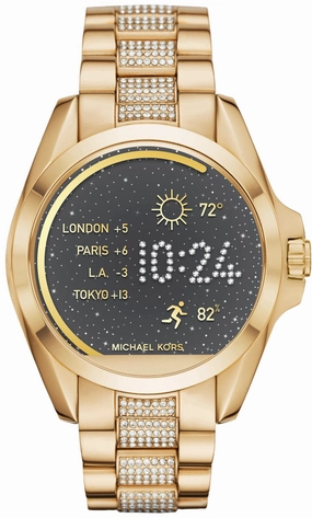 Michael Kors Watch Access Bradshaw Gold Tone CZ Smartwatch D