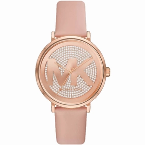 Michael Kors Women's Watch - Addyson Quartz Gold Dial Leather Strap | MK2957