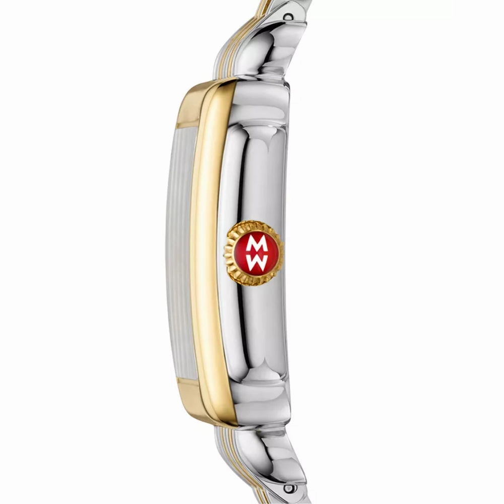 Michele Deco Mid Stainless Diamond Dial Watch