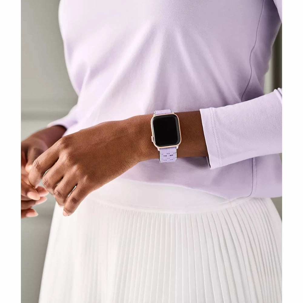 Michele Gentle Lavender Silicone Bracelet Band for Apple Watch?