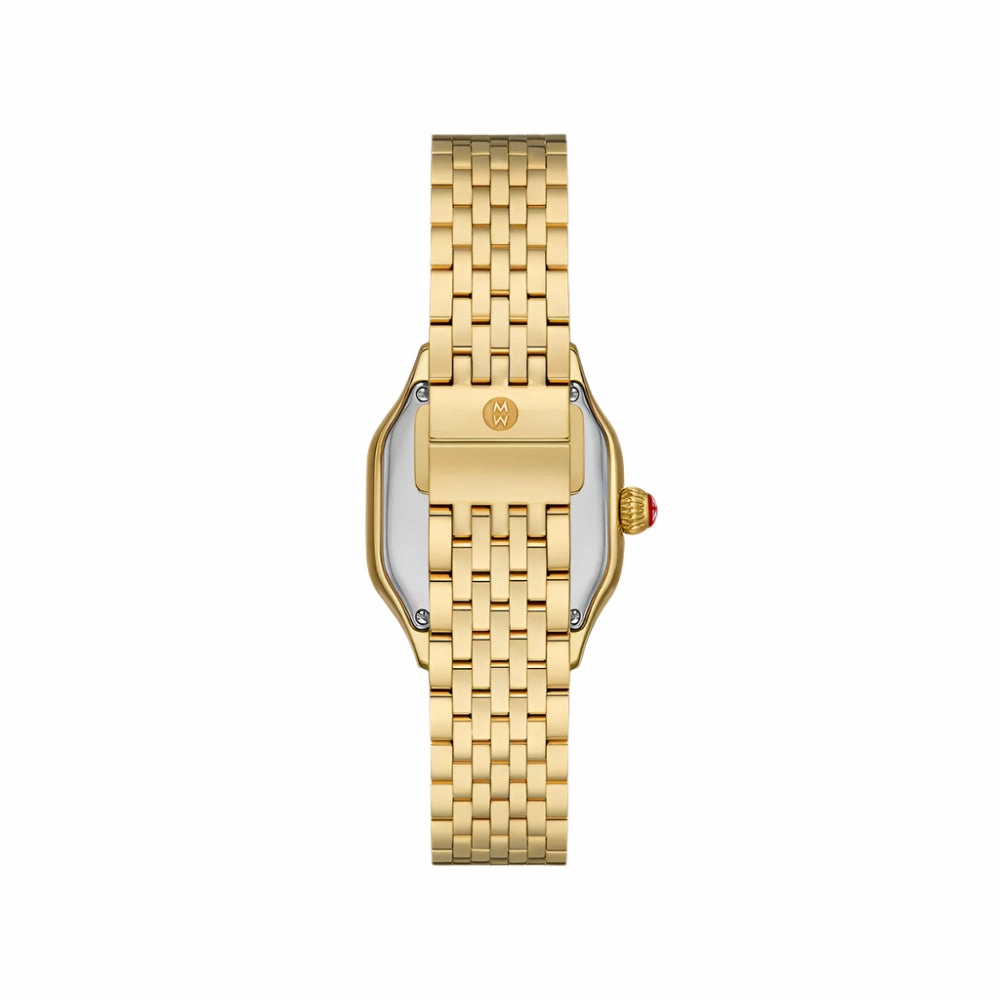 Michele Meggie 18k Gold-Plated Diamond Dial Watch