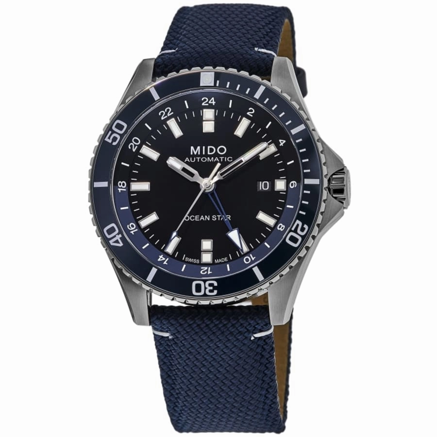 Mido Ocean Star GMT Black Dial Fabric Strap Men's Watch M026.629.17.051.00
