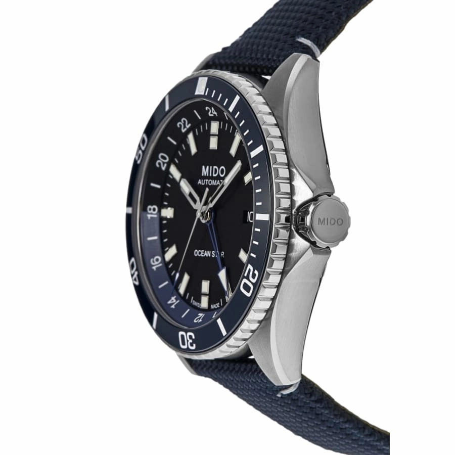 Mido Ocean Star GMT Black Dial Fabric Strap Men's Watch M026.629.17.051.00