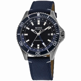 Mido Ocean Star GMT Black Dial Fabric Strap Men's Watch M026.629.17.051.00