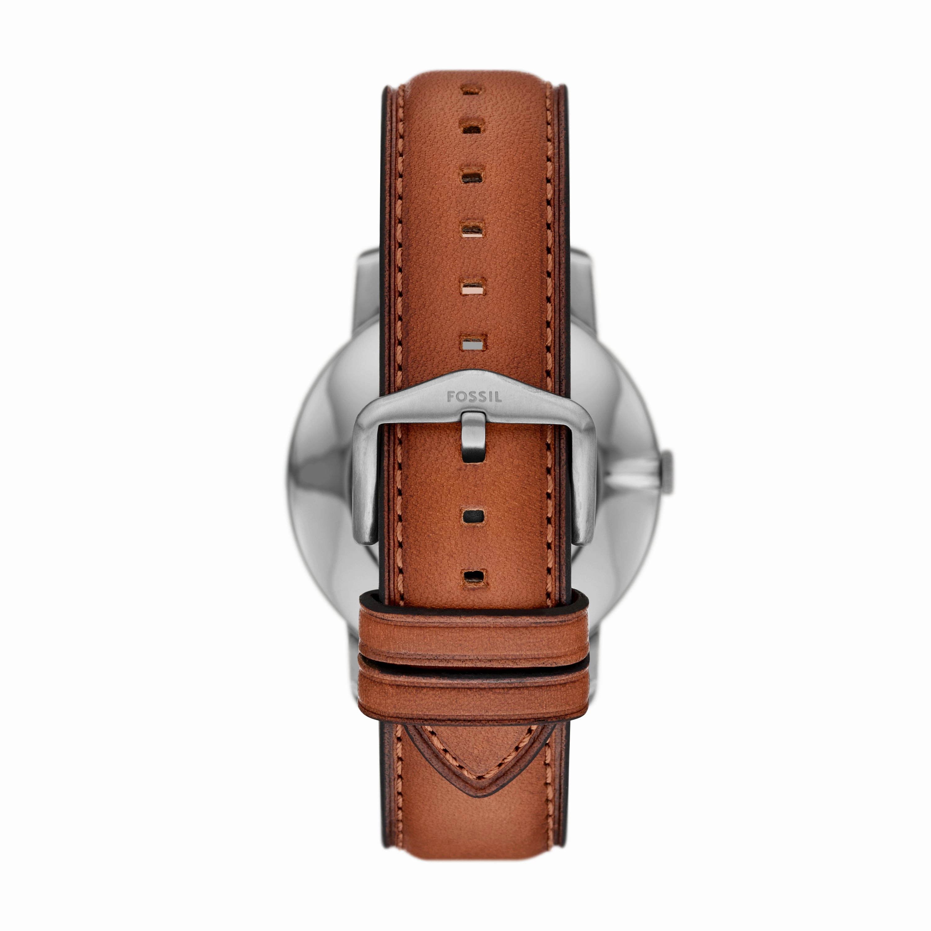 Minimalist Three-Hand Brown Leather Watch