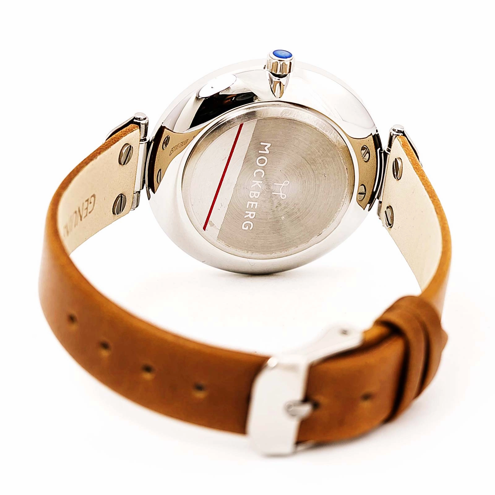 Mockberg MO1006 Women's Wera Brown Leather Strap Quartz White Dial Watch