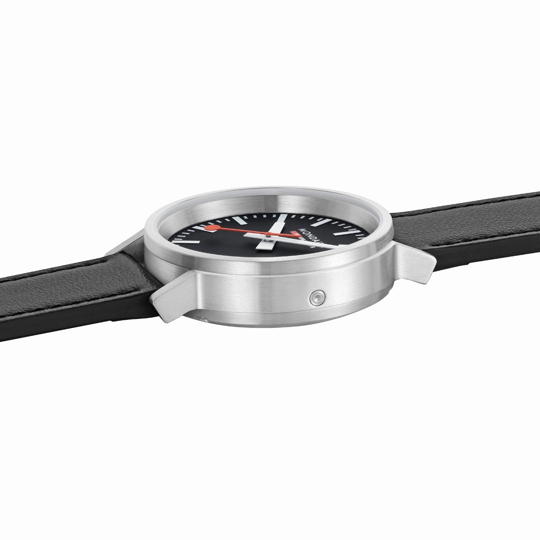 Mondaine Automatic Black Vegan Leather Watch MST.41020.LBV.2SE