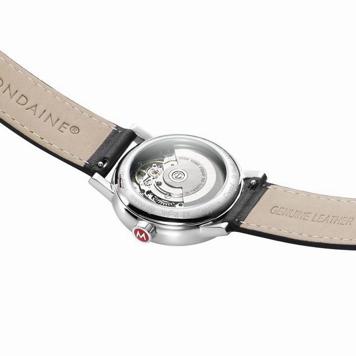 Mondaine Black Vegan Grape Leather 35MM Watch MSE.35610.LBV