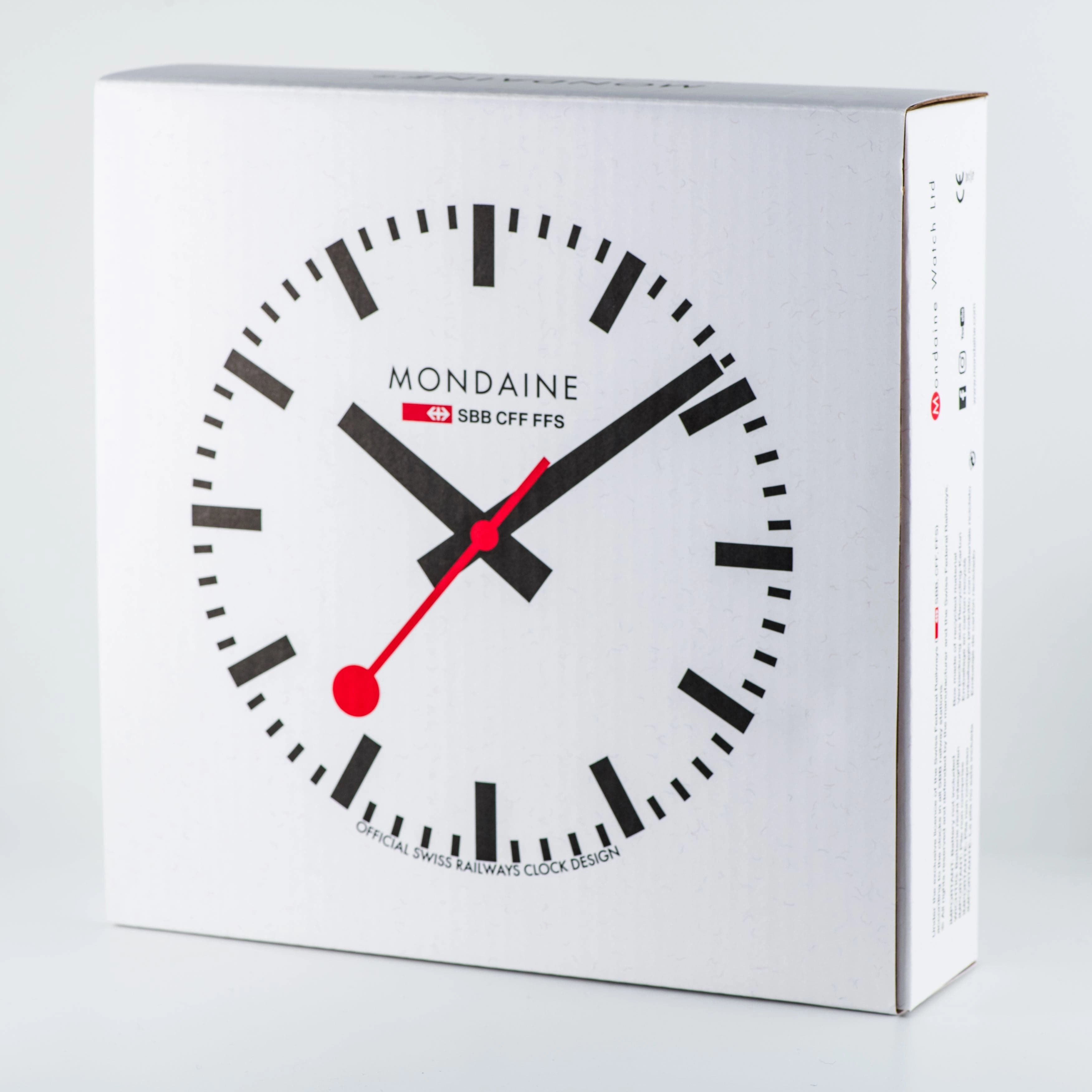 Mondaine Black Wall Clock 25CM A990.CLOCK.12SBB