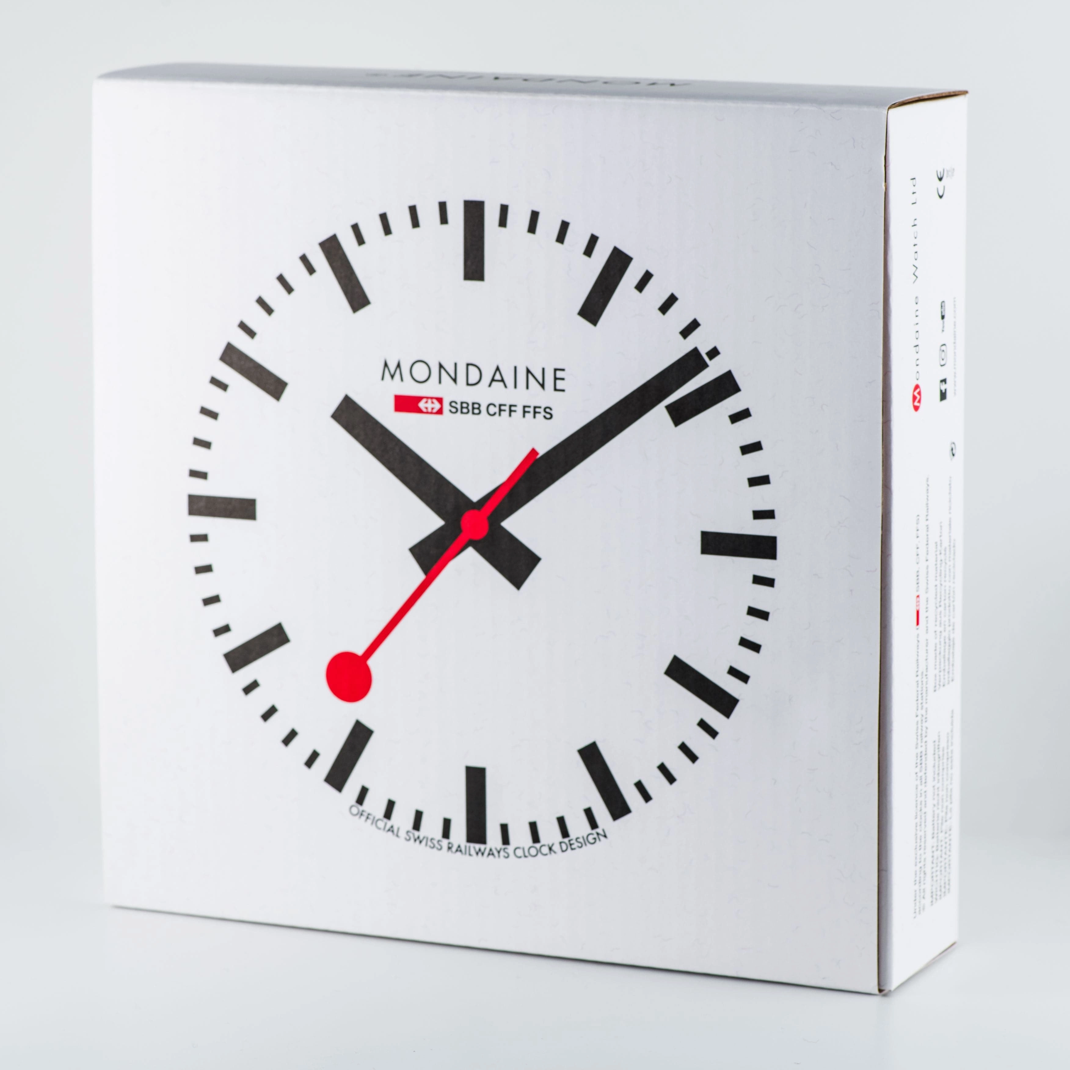 Mondaine Black Wall Clock 25CM A990.CLOCK.12SBB