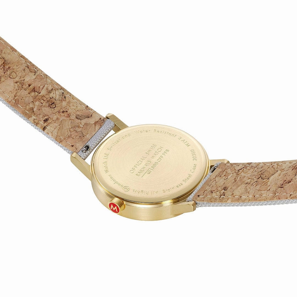 Mondaine Classic Good Grey Golden Watch A660.30360.80SBU