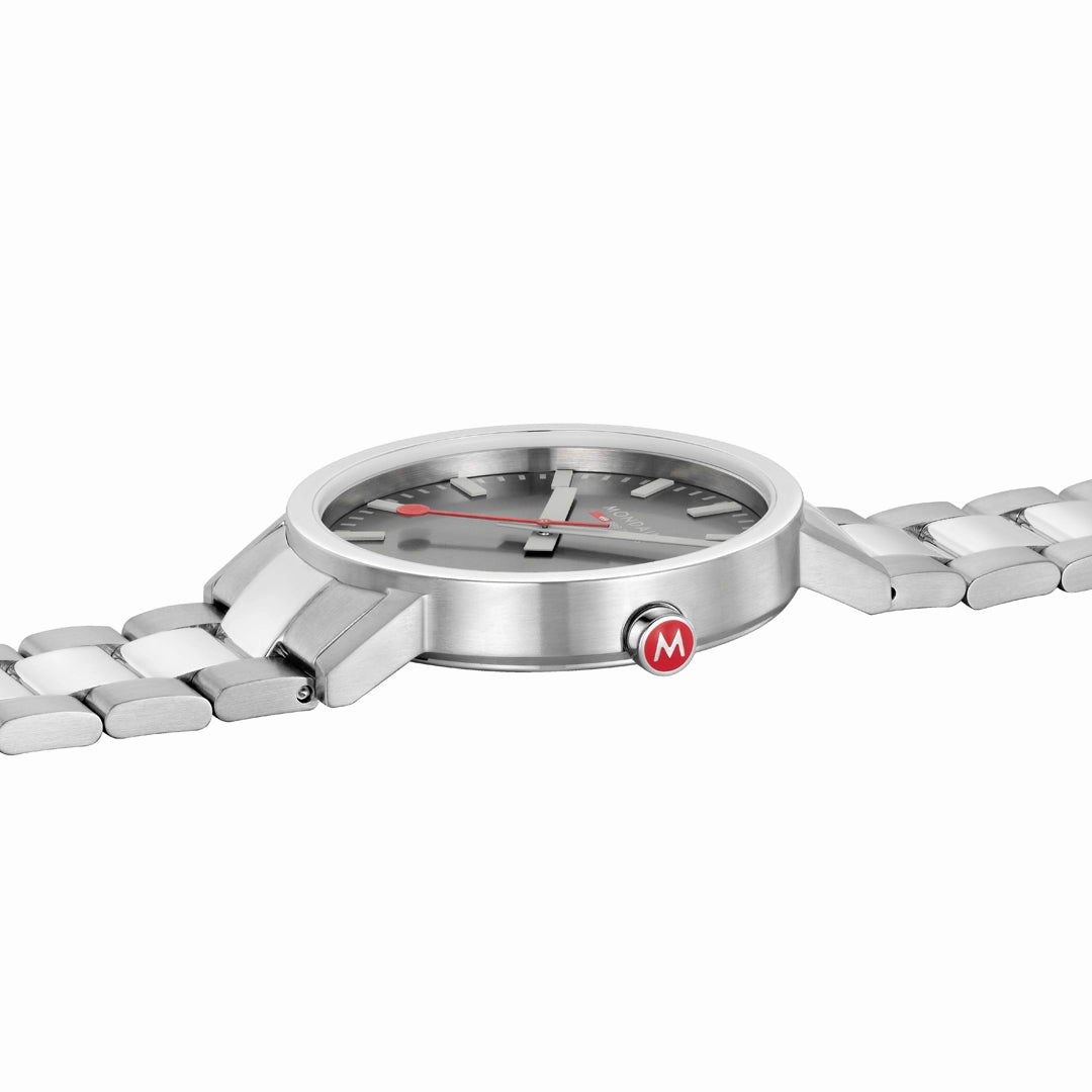 MONDAINE CLASSIC GREY DIAL STAINLESS STEEL BRACELET WATCH A660.30360.81SBJ