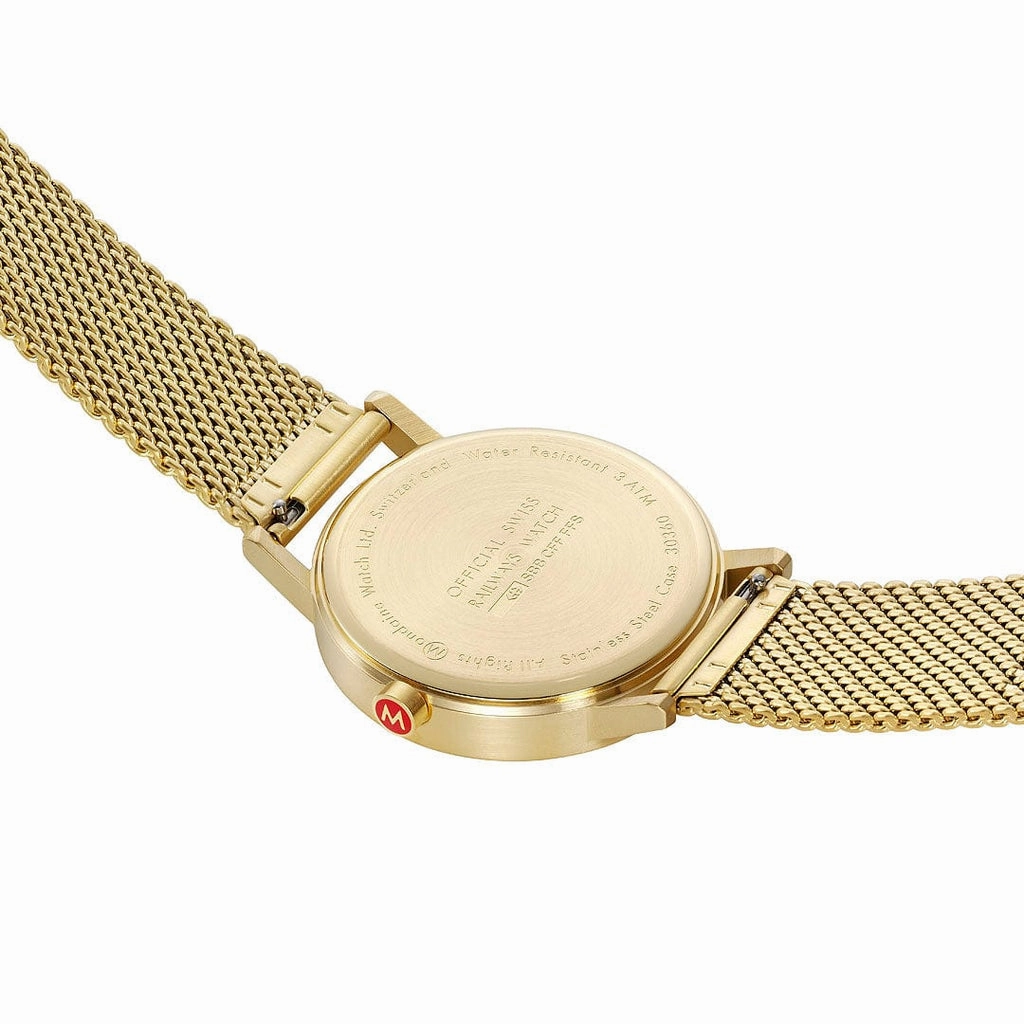 Mondaine Classic Grey Golden Stainless Steel Watch A660.30360.80SBM