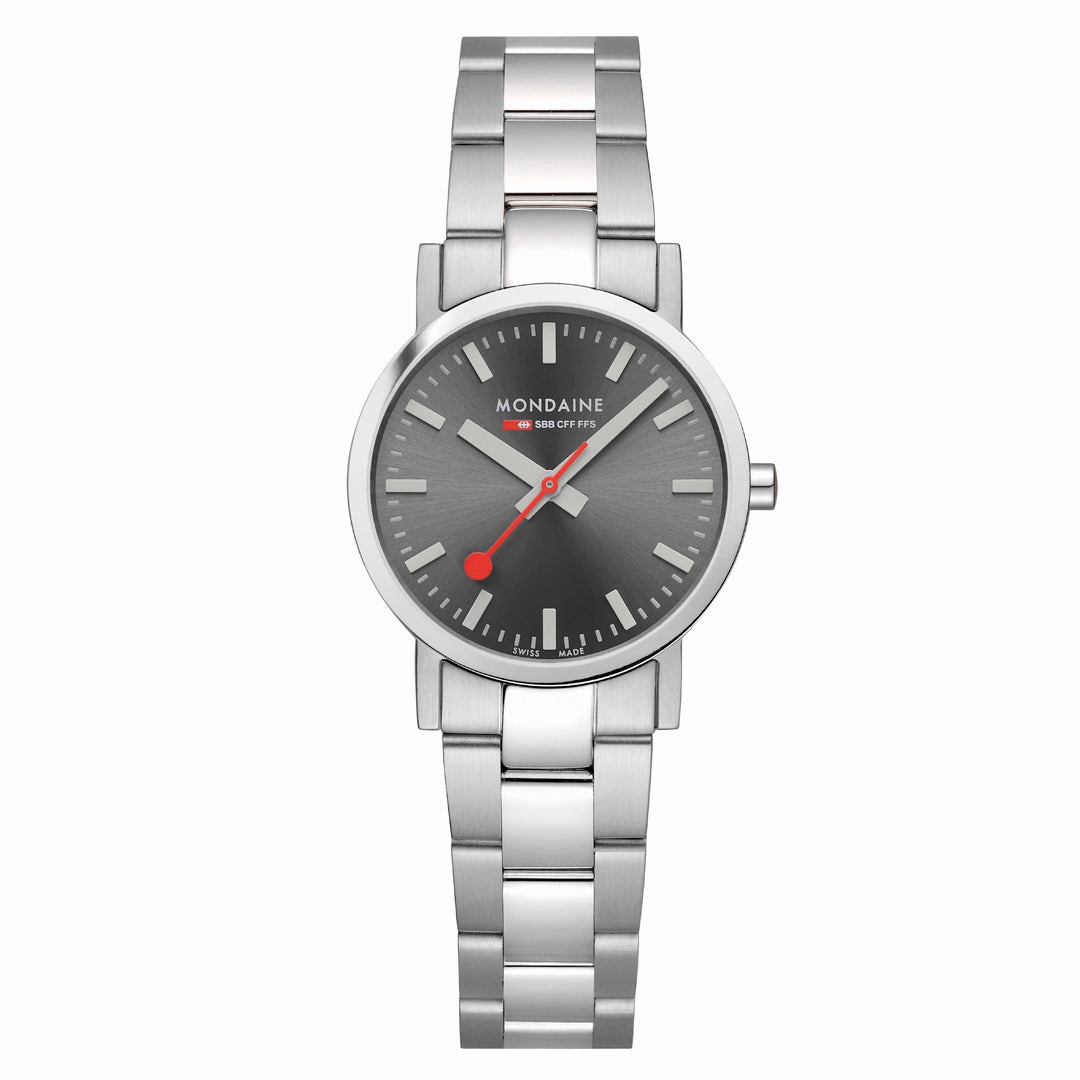Mondaine Classic Silver Stainless Steel 30 mm Watch A658.30323.80SBJ