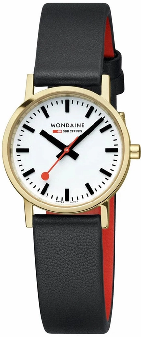 Mondaine Classic White Ladies Watch