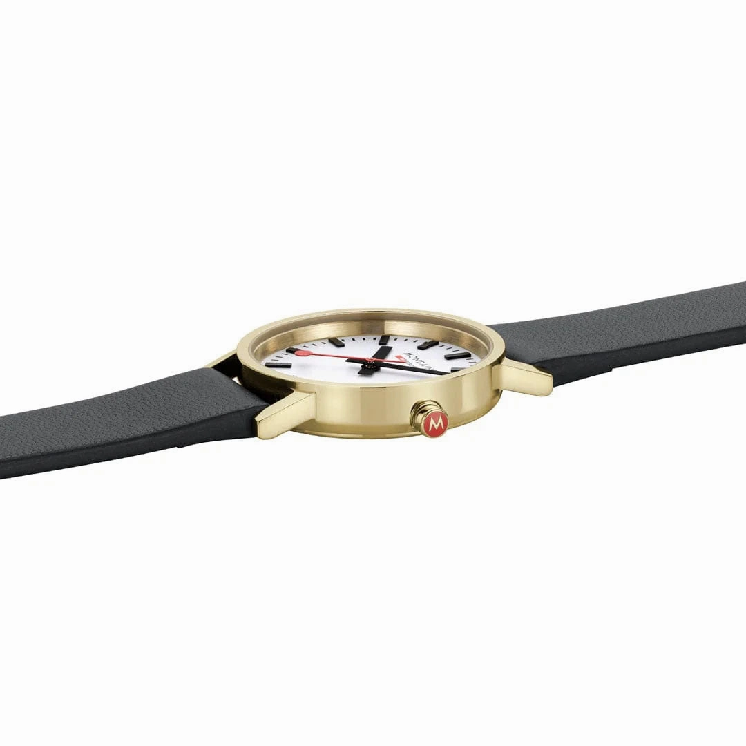 Mondaine Classic White Ladies Watch
