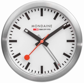 Mondaine Clock Alarm Aluminium Watch