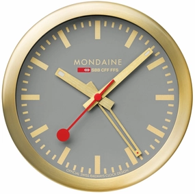 Mondaine Clock Alarm Good Gray Watch