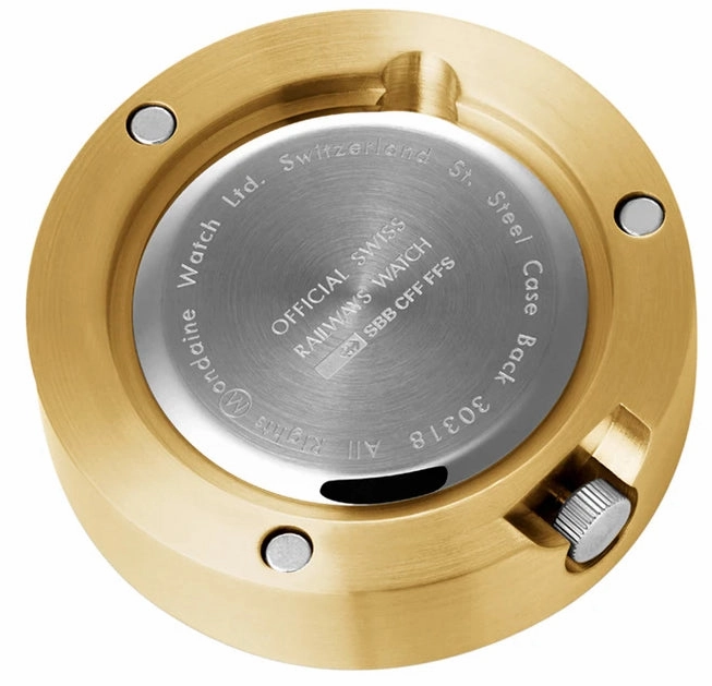 Mondaine Clock Magnet Golden Watch