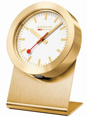 Mondaine Clock Magnet Golden Watch