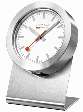 Mondaine Clock Magnet Silver Watch