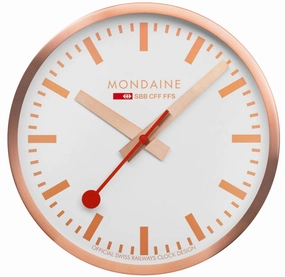 Mondaine Clock Wall Kitchen Copper Watch