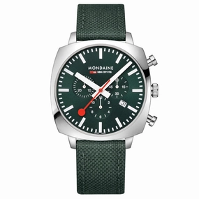 Mondaine Cushion Park Green Watch MSL.41460.LF.SET