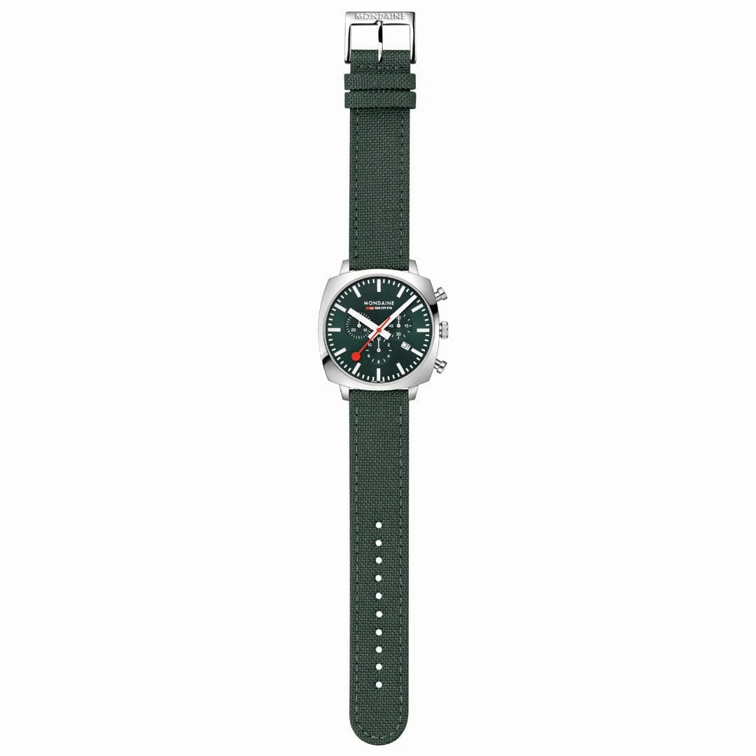 Mondaine Cushion Park Green Watch MSL.41460.LF.SET