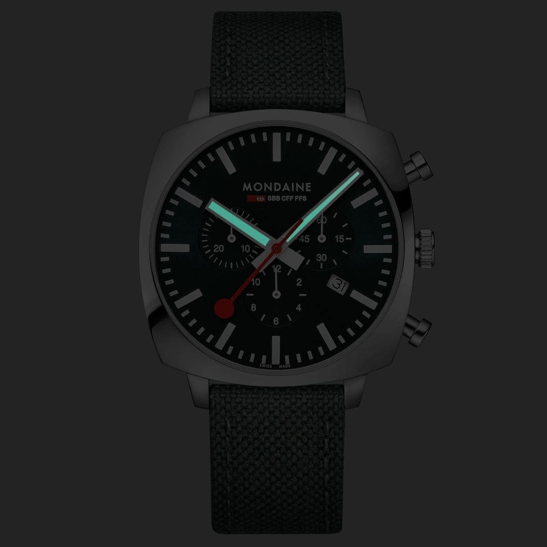 Mondaine Cushion Park Green Watch MSL.41460.LF.SET