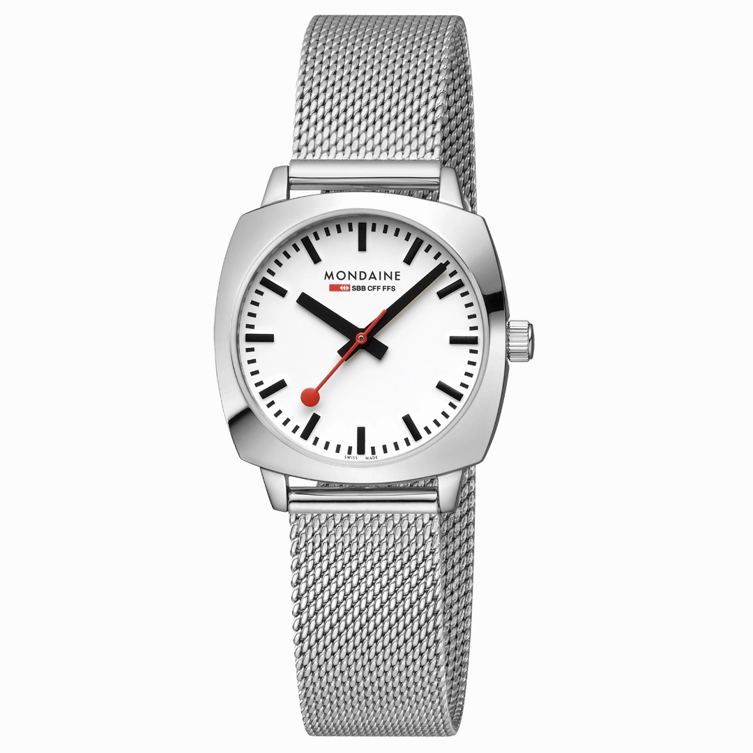 Mondaine Cushion Stainless Steel Watch MSL.31110.SM