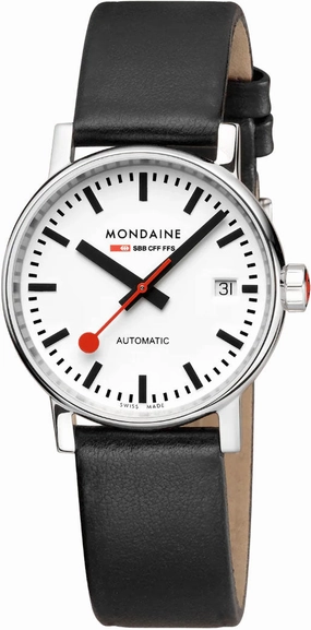 Mondaine Evo2 35mm Grape Leather Watch