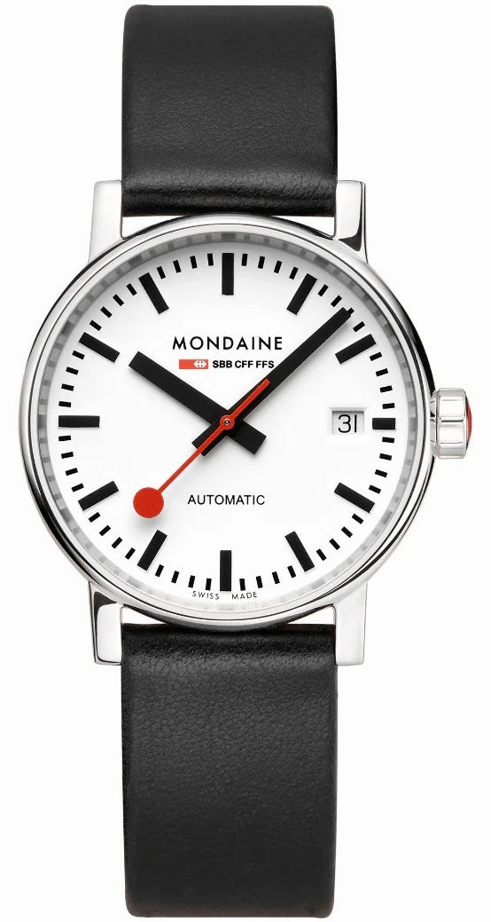 Mondaine Evo2 35mm Grape Leather Watch