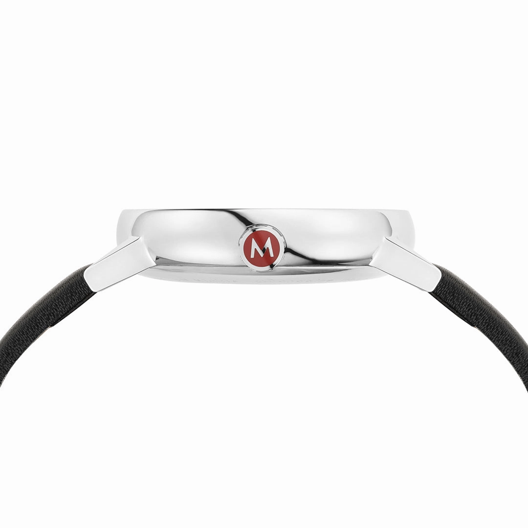 Mondaine Evo2 Big 40mm White Dial Leather Watch MSE.40210.LBV
