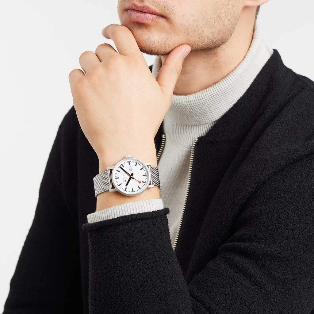 Mondaine Evo2 Big Date White Dial Watch MSE.40210.SM