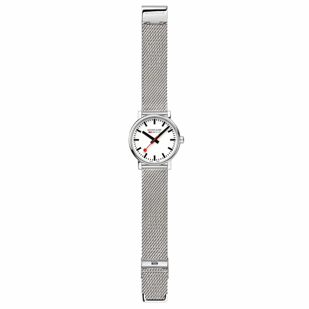 Mondaine Evo2 Stainless Steel White Dial Watch MSE.40110.SM