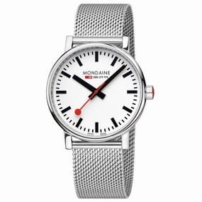 Mondaine Evo2 Stainless Steel White Dial Watch MSE.40110.SM