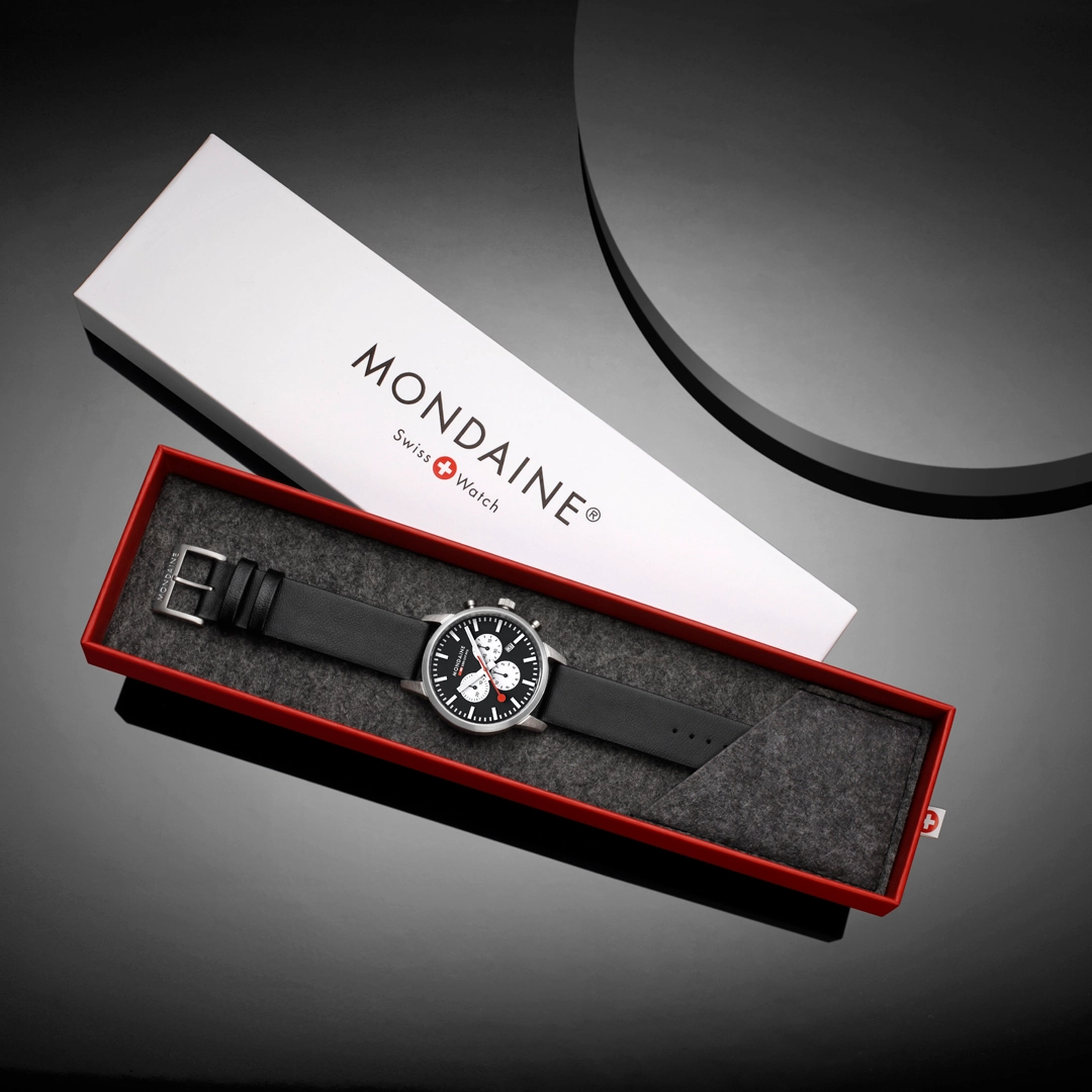 Mondaine Neo Chronograph Super-luminova Vegan Leather, 41 Mm MSD.41420.LBV