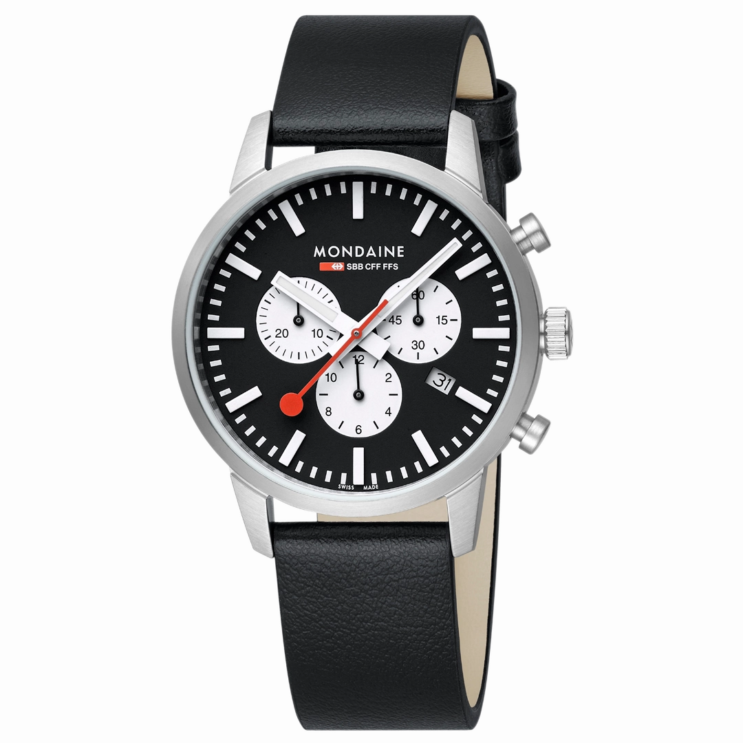 Mondaine Neo Chronograph Super-luminova Vegan Leather, 41 Mm MSD.41420.LBV