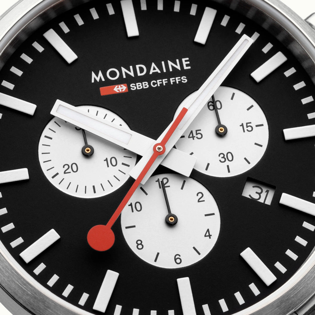 Mondaine Neo Chronograph Super-luminova Vegan Leather, 41 Mm MSD.41420.LBV