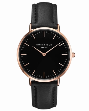 Montre Rosefield The BOWERY Black Black Rose Gold BBBR-B11