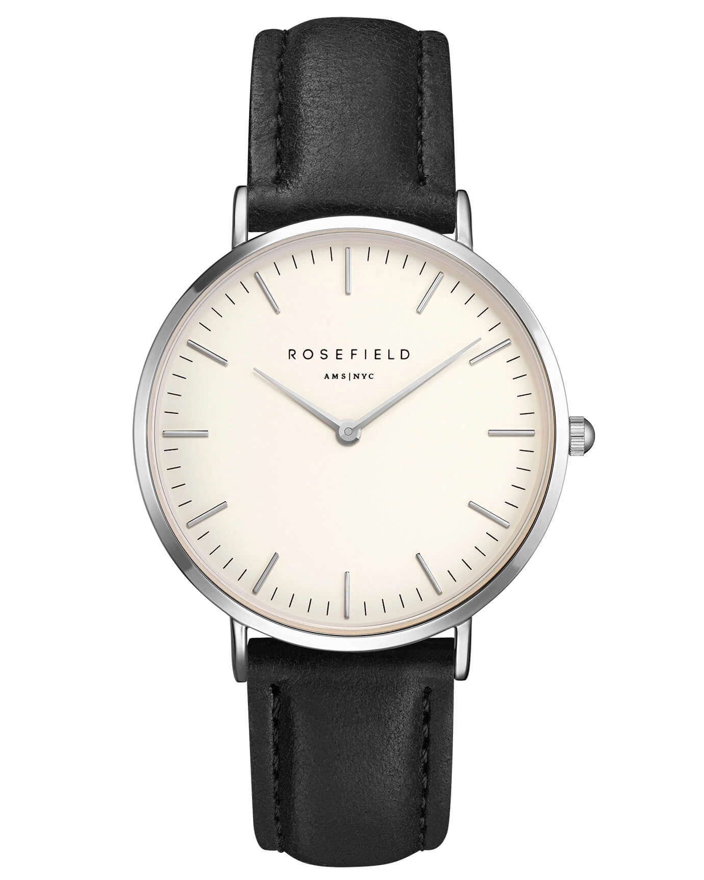 Montre Rosefield The BOWERY White Black Silver BWBLS-B2
