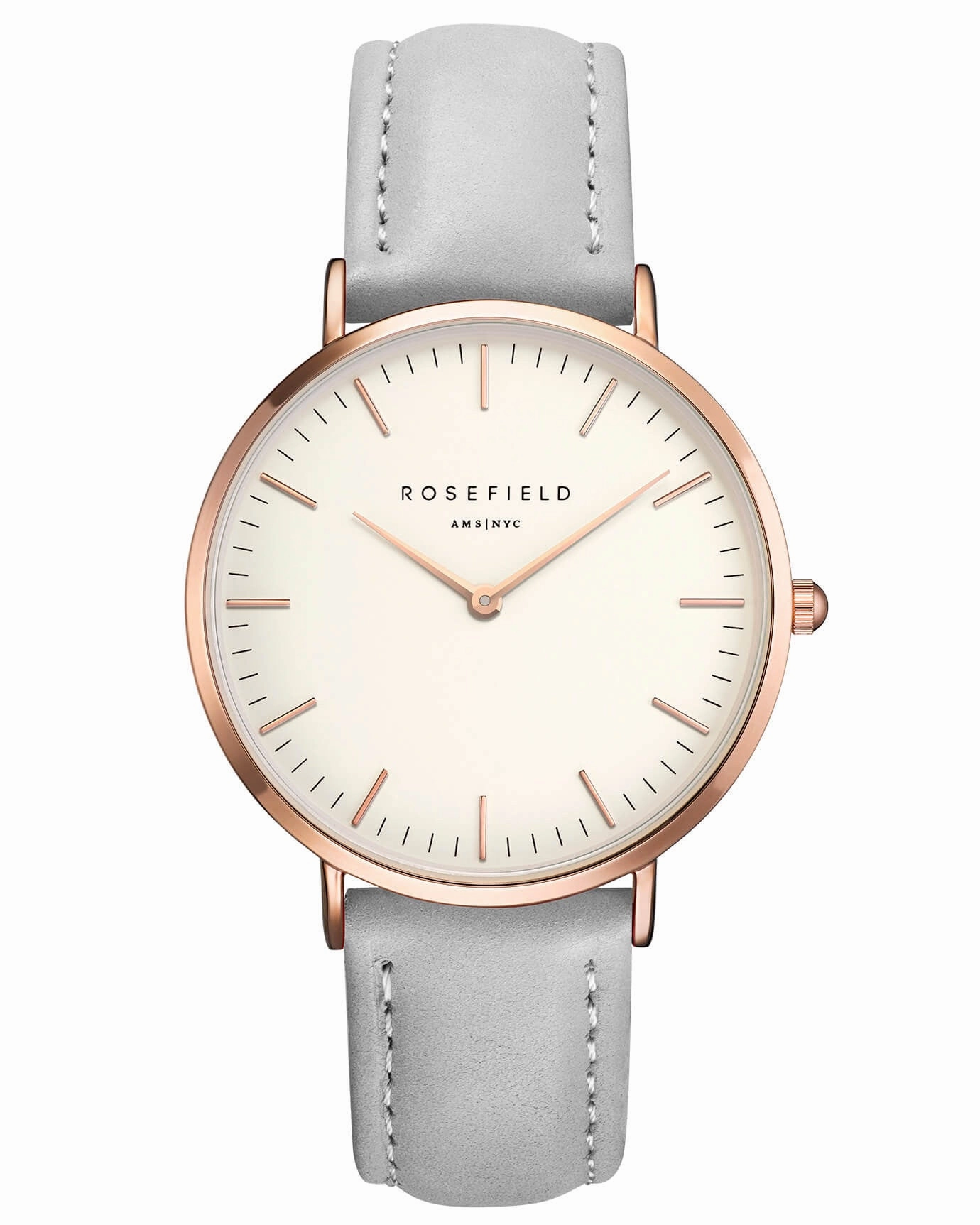 Montre Rosefield The BOWERY White Grey Rose Gold BWGR-B9