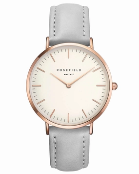 Montre Rosefield The BOWERY White Grey Rose Gold BWGR-B9