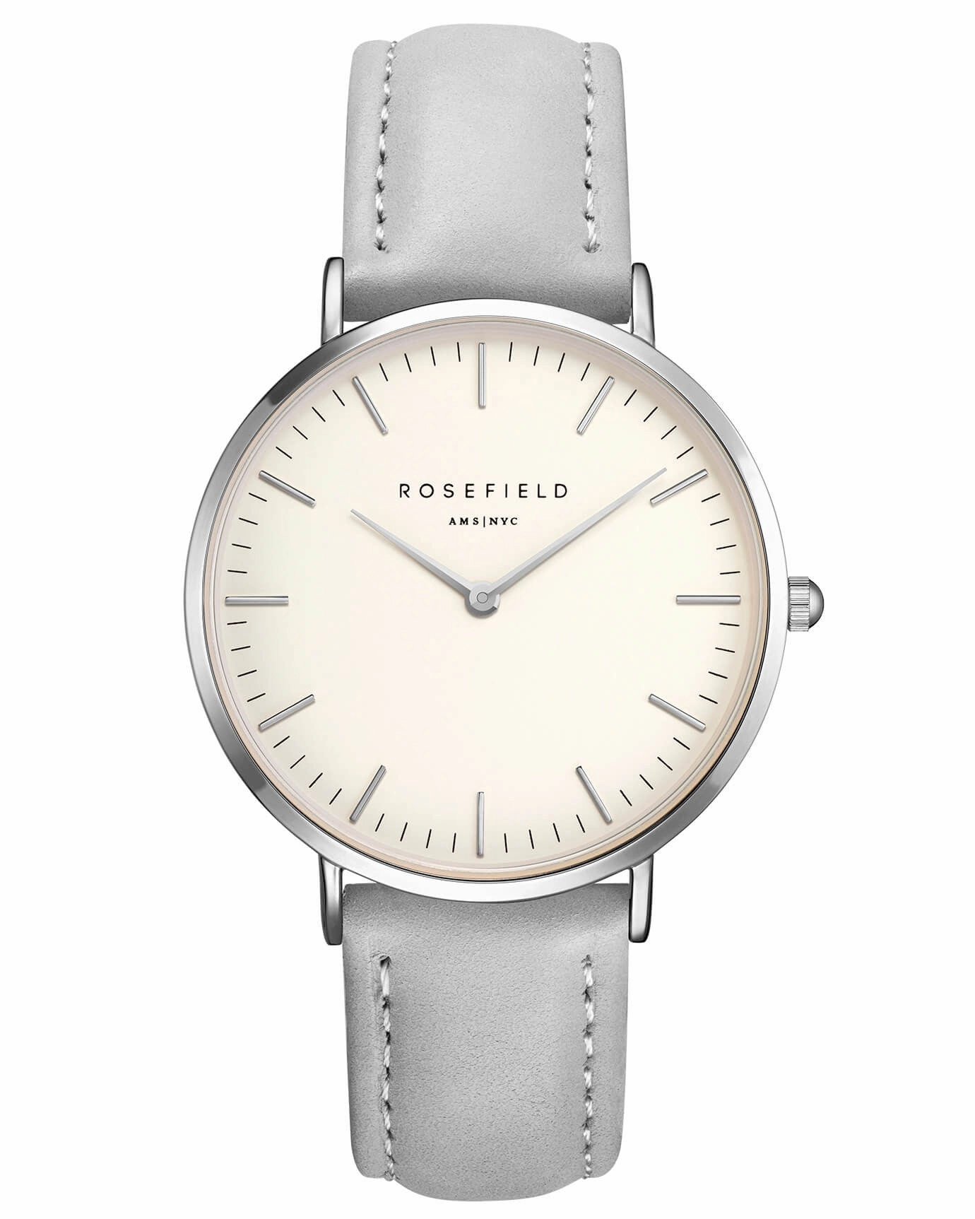 Montre Rosefield The BOWERY White Grey Silver BWGS-B10
