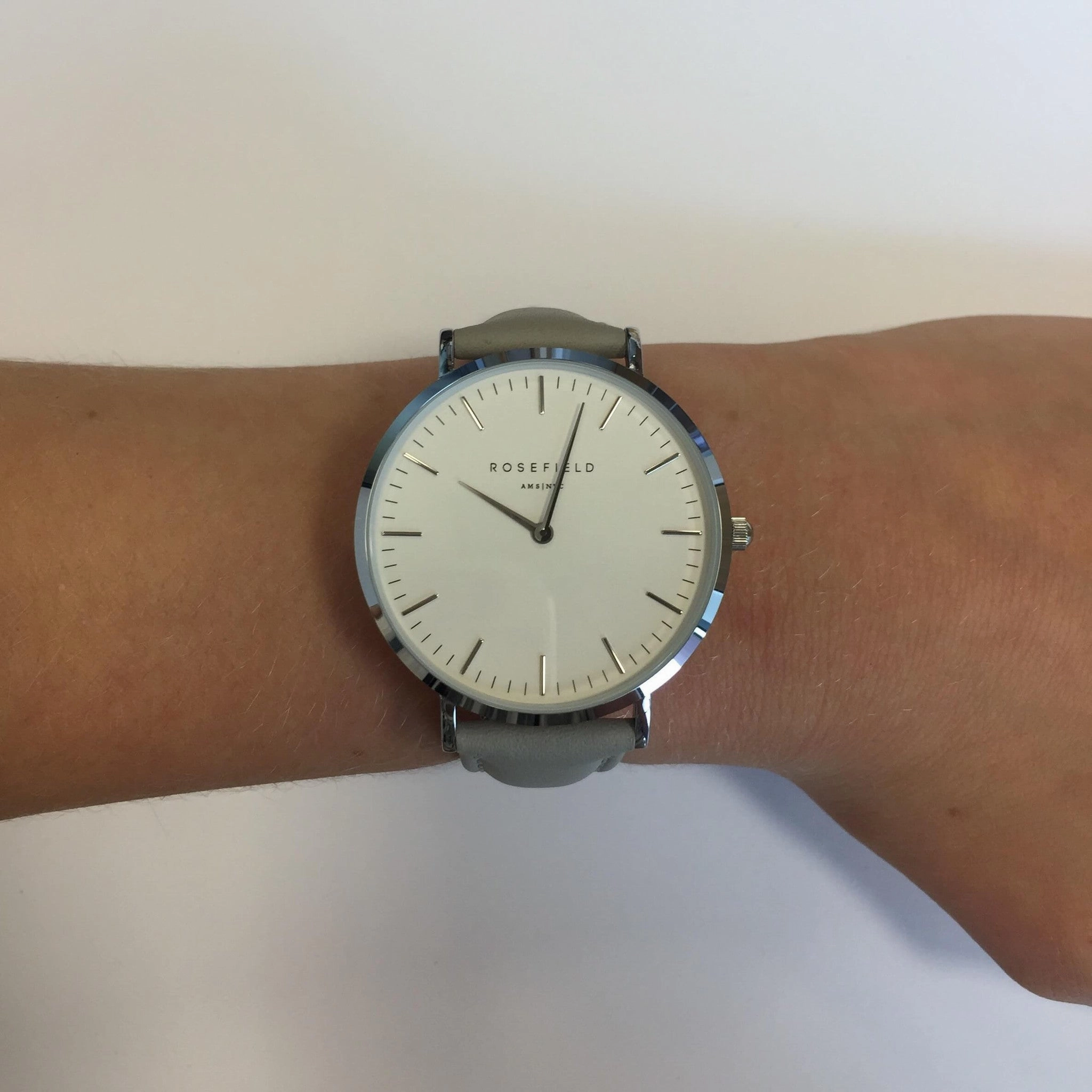 Montre Rosefield The BOWERY White Grey Silver BWGS-B10