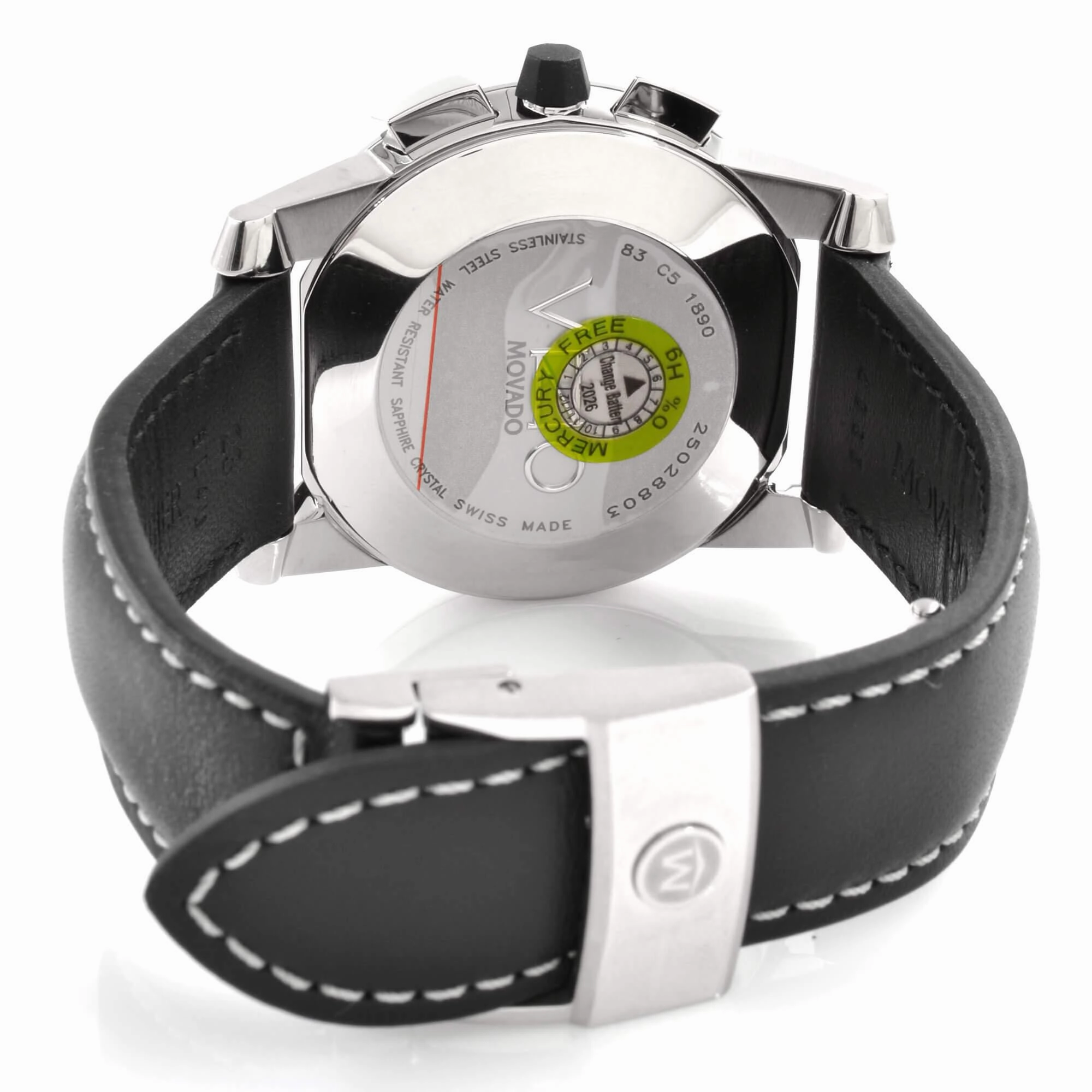Movado Men's Chronograph Watch - Vizio Carbon Fiber Black Dial Rubber Strap | 0607379