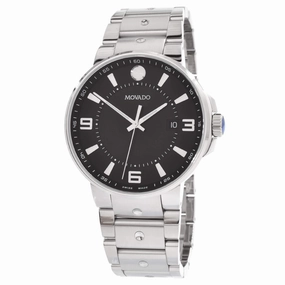 Movado Men's Quartz Watch - SE Pilot Black Dial Stainless Steel Bracelet | 0607412