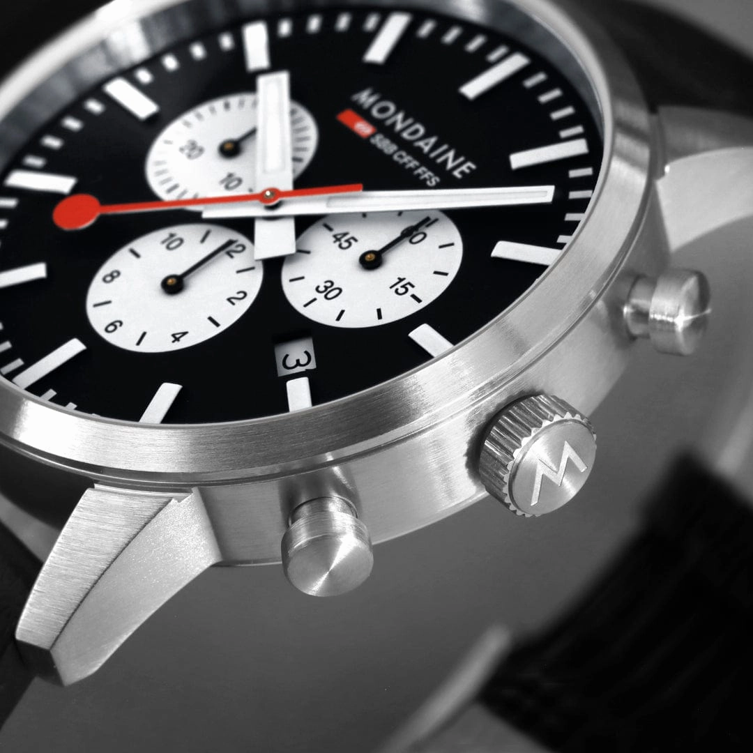 NEO, Brushed Steel, 41 mm, Black Vegan Grape Leather