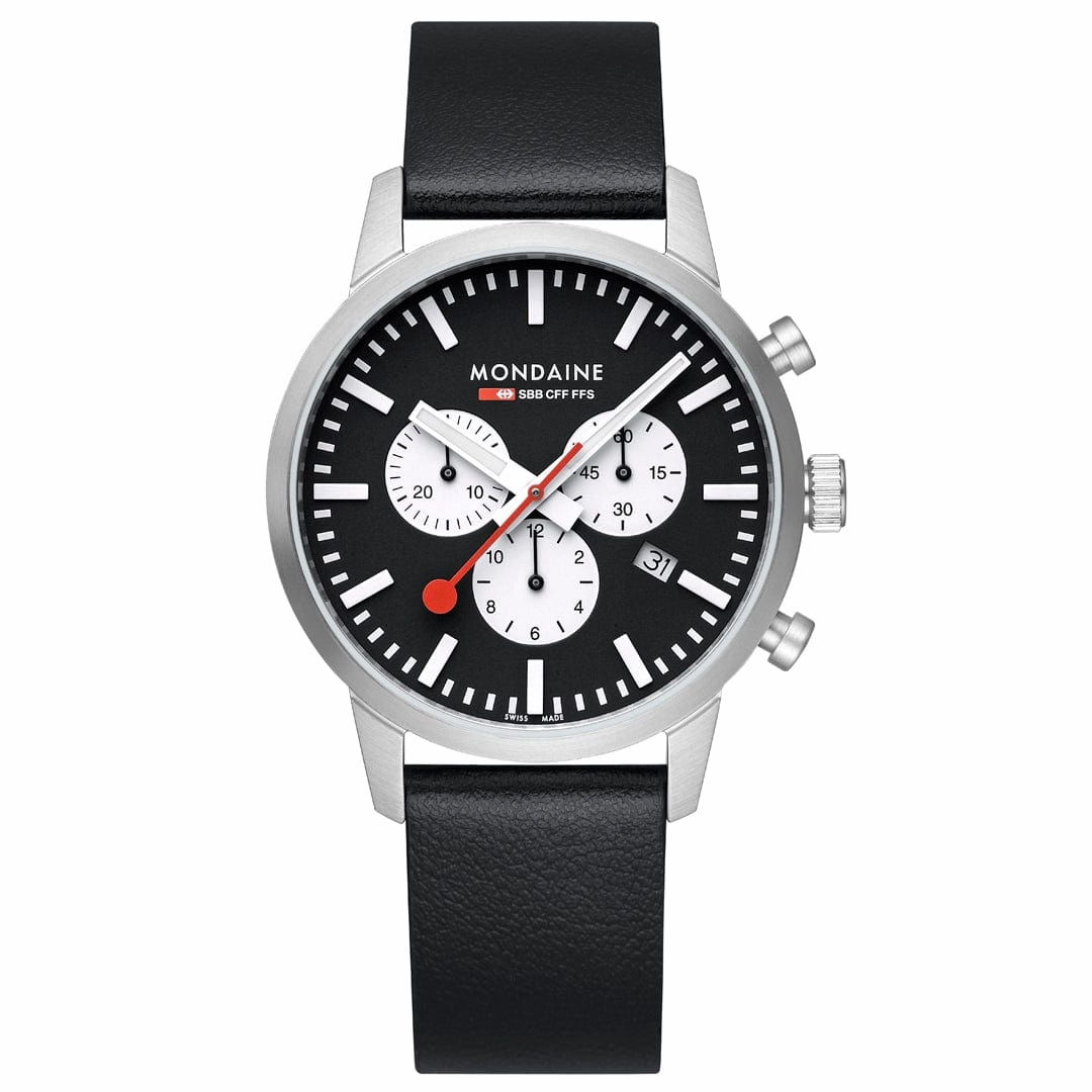 NEO, Brushed Steel, 41 mm, Black Vegan Grape Leather
