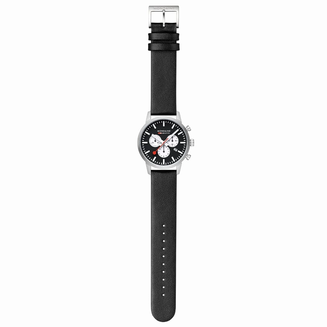 NEO, Brushed Steel, 41 mm, Black Vegan Grape Leather